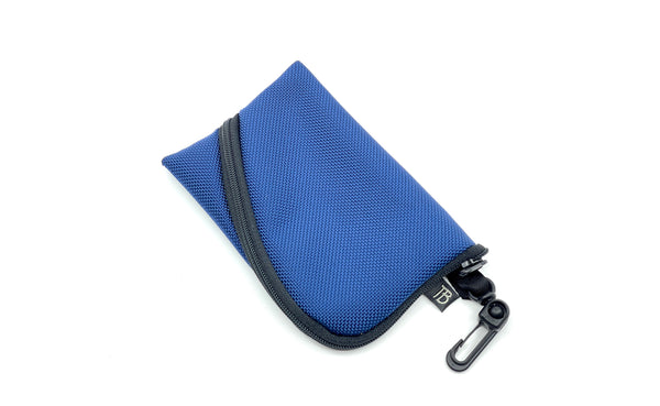 A Mini Ghost Whale Pouch in Navy.
